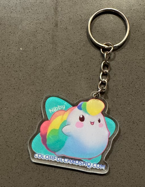 NIBBY™ Rainbow Puff Acrylic Keychain