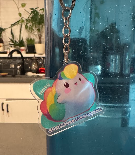NIBBY™ Rainbow Puff Acrylic Keychain