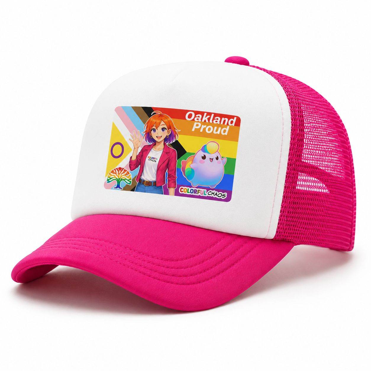 CHROMA™ & NIBBY™ "Oakland Proud" Foam Trucker Hat