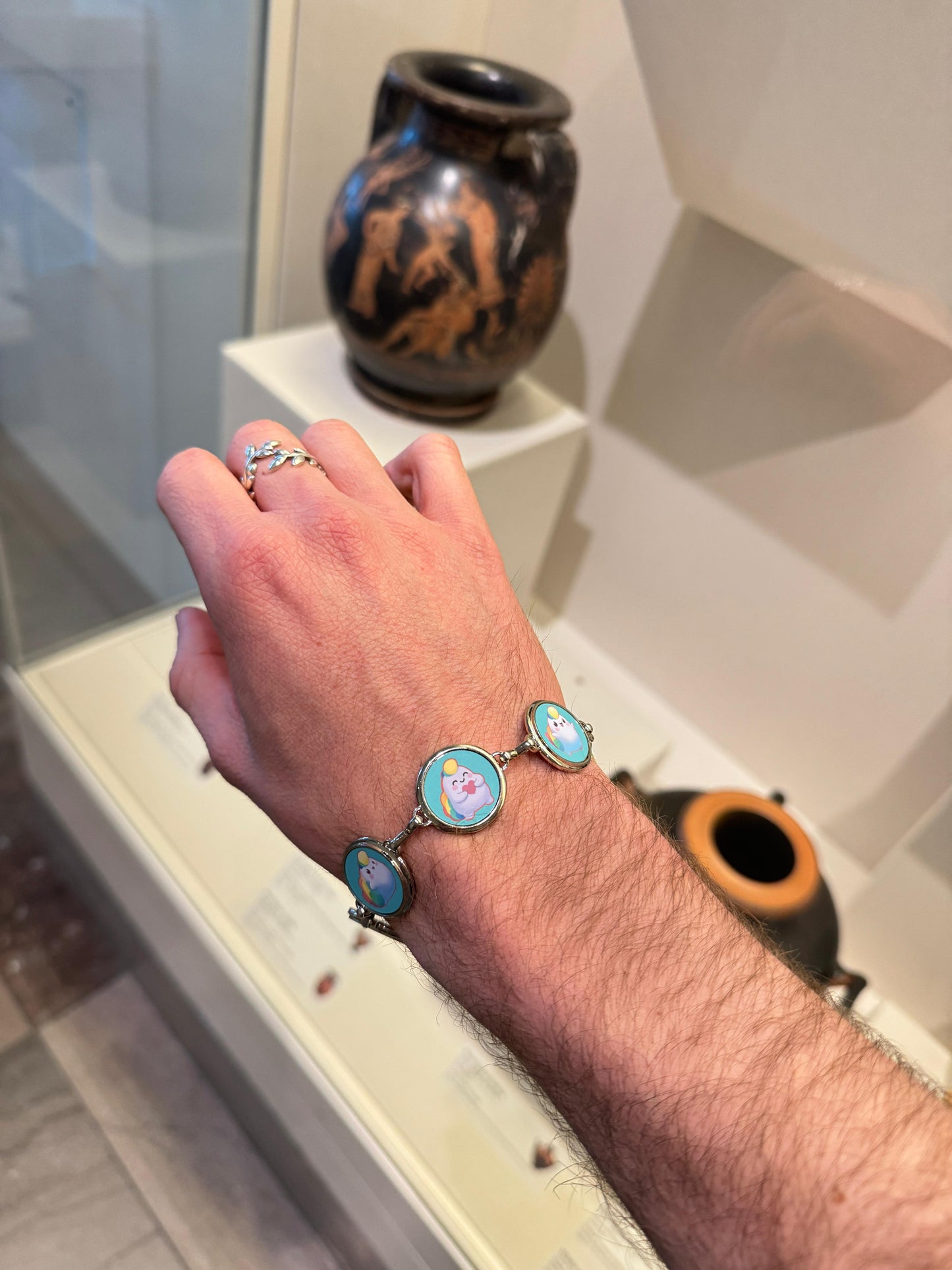 NIBBY™ Colorful Chaos Rainbow Puff Charm Bracelet