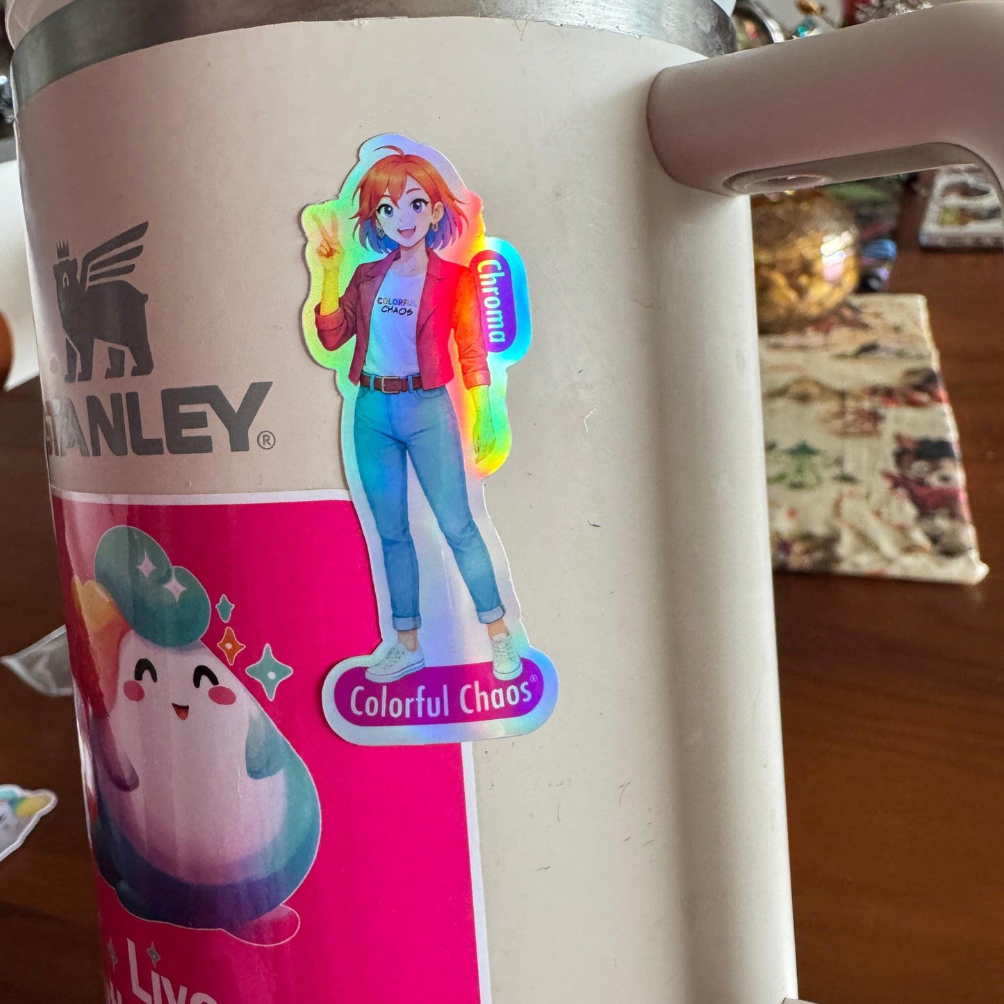 CHROMA™ Colorful Chaos Holographic Sticker (6 cm)