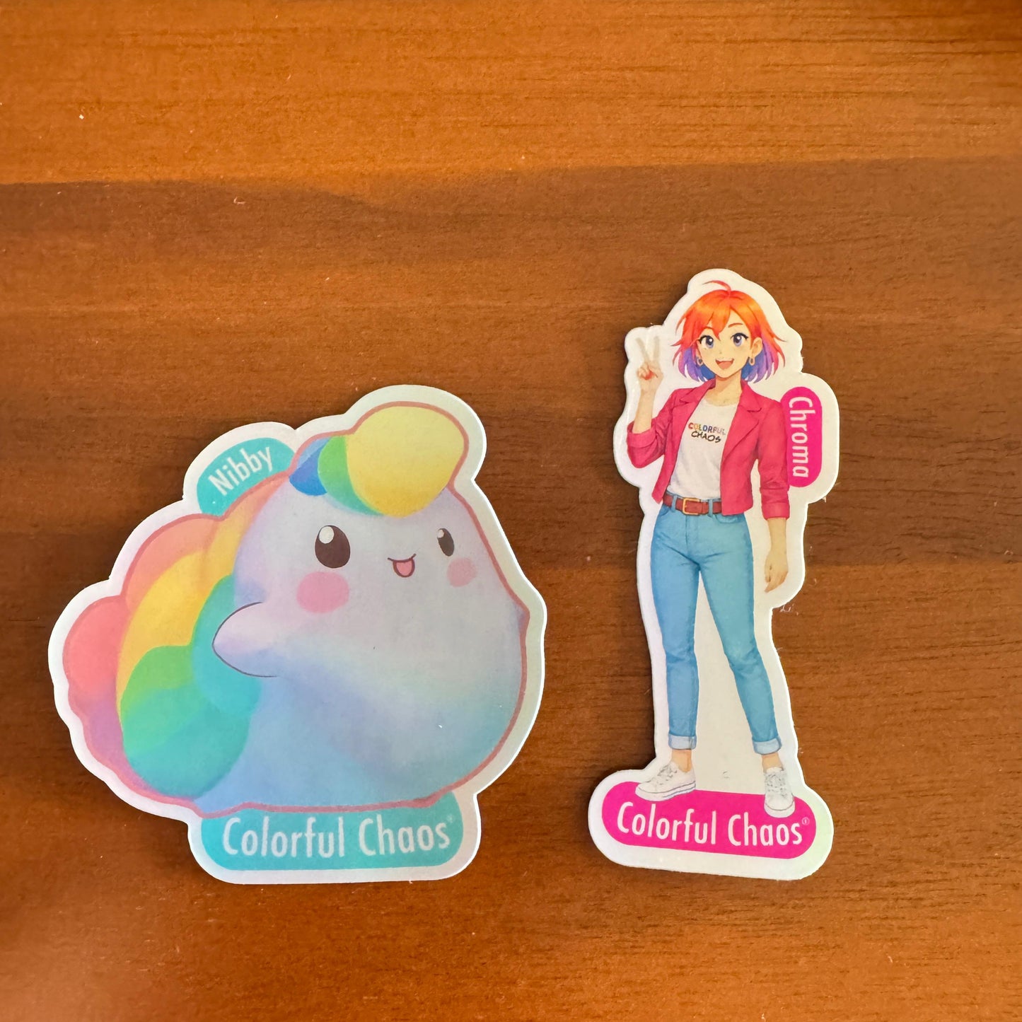 NIBBY™ Rainbow Puff Logo Vinyl Cut Sticker (5 cm)