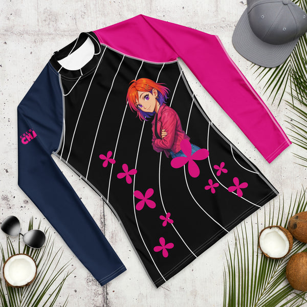 Chroma Black Stripe Unisex (Men's Cut) Rash Guard