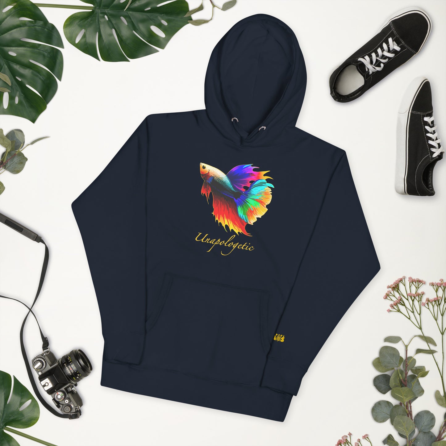 NOVA™️ “Unapologetic” Vibrant Rainbow Betta Unisex Premium Hoodie